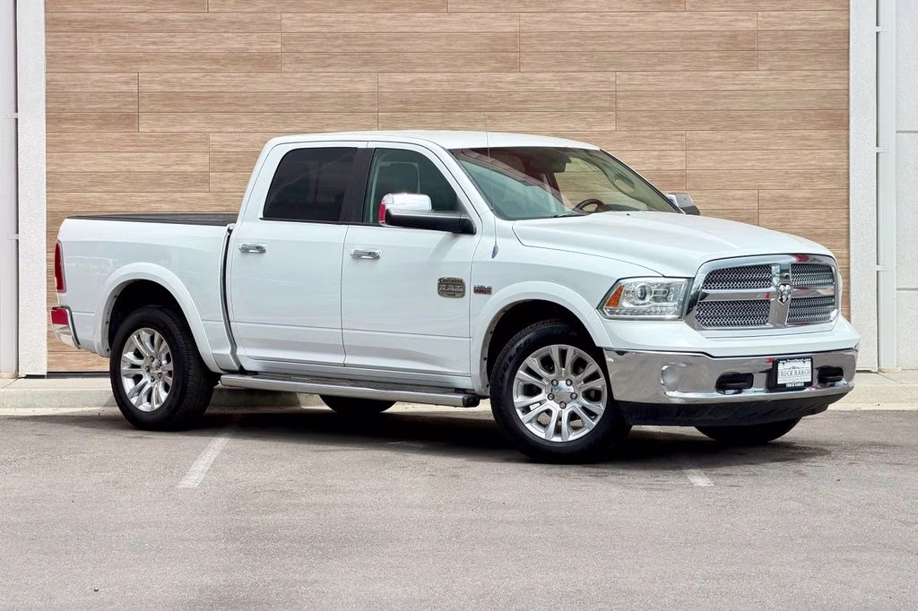2013 Bright White Clearcoat Ram 1500 Laramie Longhorn 4X4 Truck