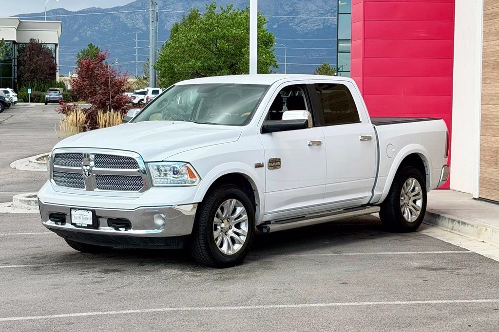 2013 Bright White Clearcoat Ram 1500 Laramie Longhorn 4X4 Truck