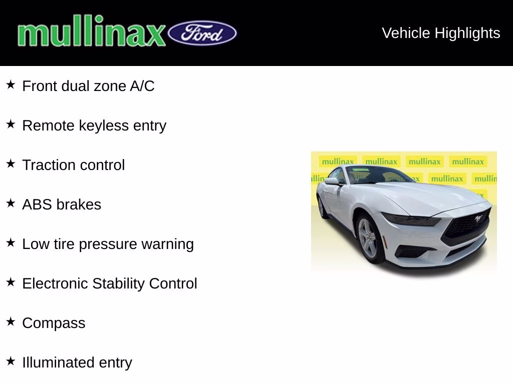 2026 Oxford White Ford Mustang EcoBoost Premium RWD Coupe