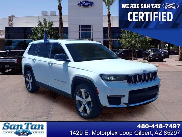 2021 Bright White Clearcoat Jeep Grand Cherokee L Limited 4X4 SUV
