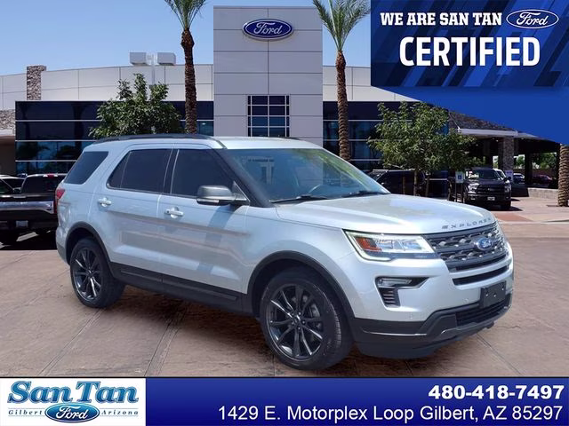 2018 Ingot Silver Ford Explorer XLT FWD SUV