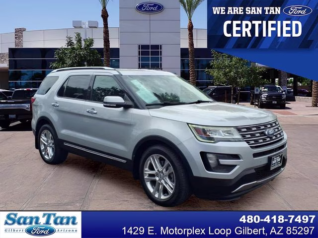 2016 Ingot Silver Ford Explorer Limited FWD SUV
