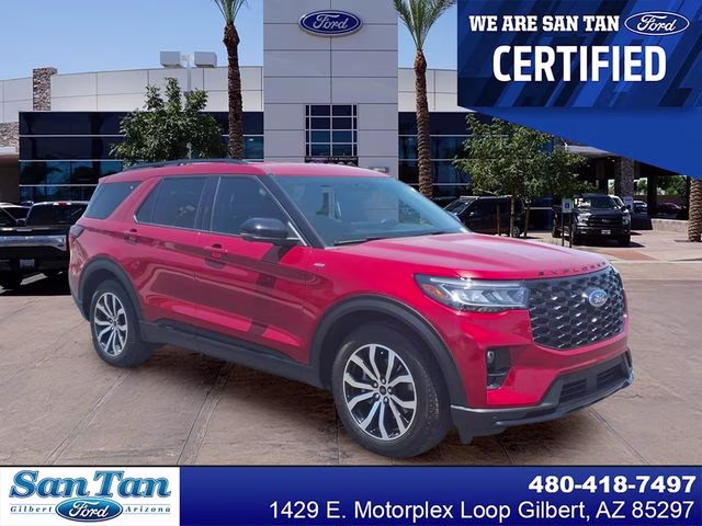 2025 Red Metallic Ford Explorer ST-Line RWD SUV