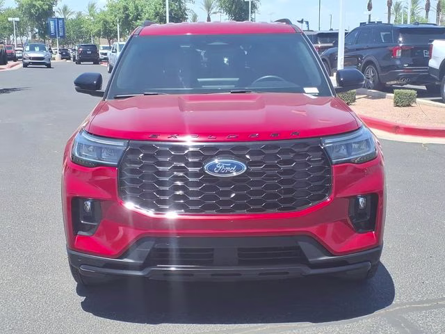 2025 Red Metallic Ford Explorer ST-Line RWD SUV