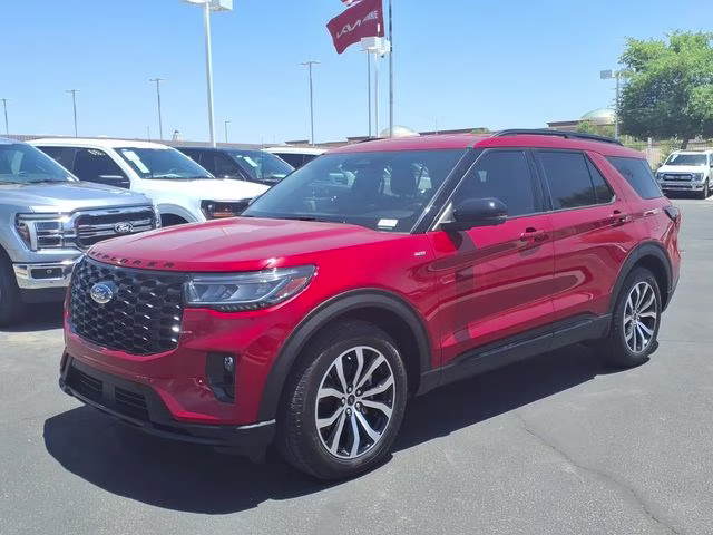 2025 Red Metallic Ford Explorer ST-Line RWD SUV