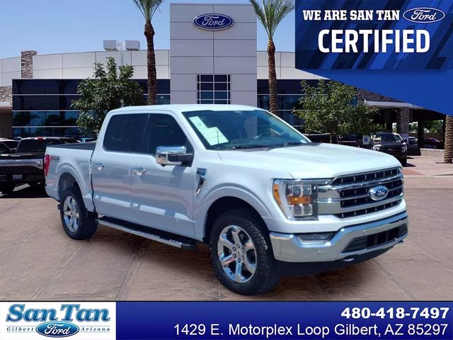 2021 Space White Metallic Ford F-150 Lariat 4X4 Truck