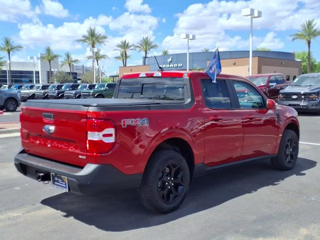 2023 Hot Pepper Red Metallic Tinted Clearcoat Ford Maverick Lariat AWD Truck