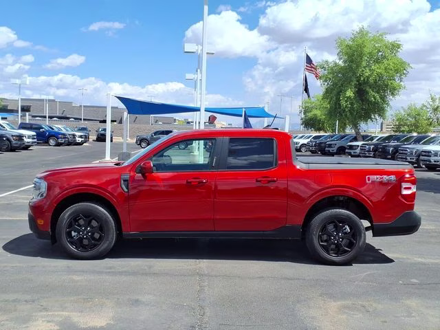 2023 Hot Pepper Red Metallic Tinted Clearcoat Ford Maverick Lariat AWD Truck