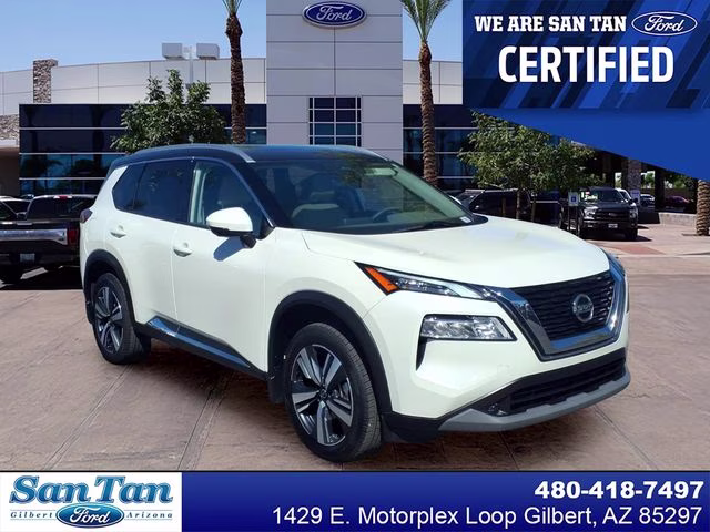 2021 Pearl White Tricoat Nissan Rogue SL FWD SUV