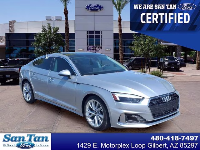 2023 Silver Metallic Audi A5 Sportback Premium Plus AWD Hatchback
