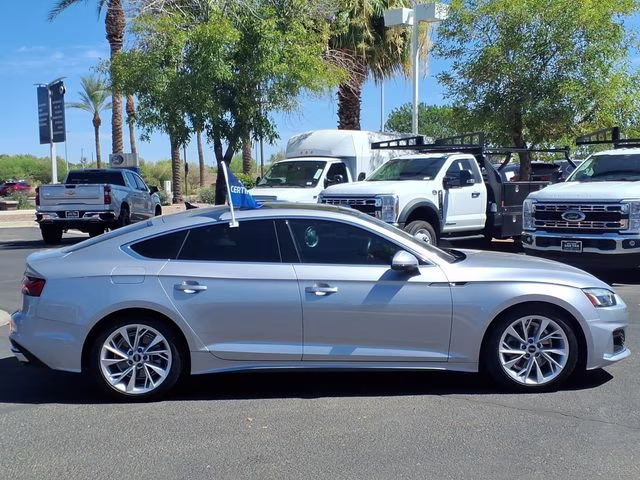 2023 Silver Metallic Audi A5 Sportback Premium Plus AWD Hatchback