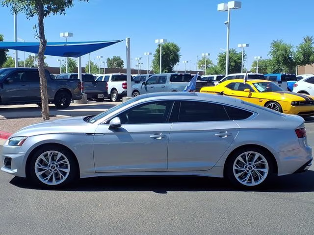 2023 Silver Metallic Audi A5 Sportback Premium Plus AWD Hatchback