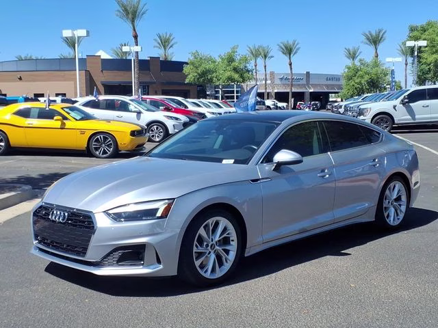 2023 Silver Metallic Audi A5 Sportback Premium Plus AWD Hatchback