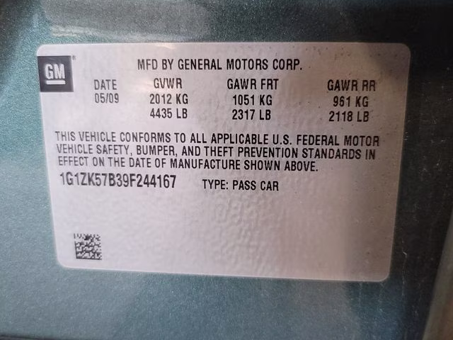 2009 Silver Moss Metallic Chevrolet Malibu LTZ FWD Sedan