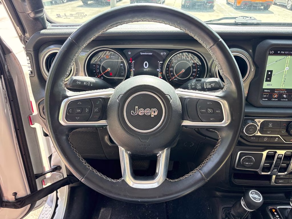 2021 Bright White Clearcoat Jeep Wrangler Unlimited Sahara 4X4 SUV