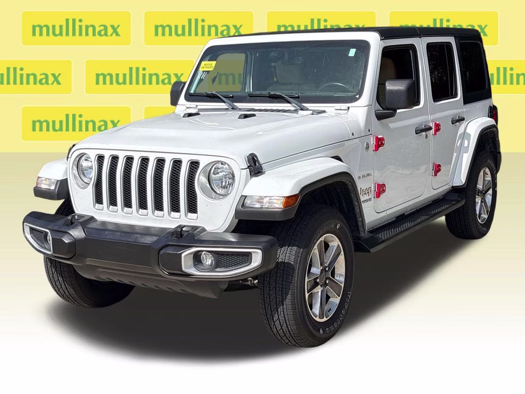 2021 Bright White Clearcoat Jeep Wrangler Unlimited Sahara 4X4 SUV