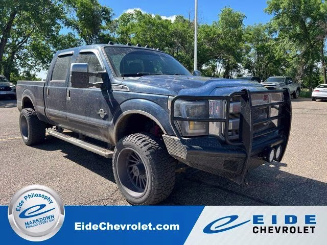 2013 Blue Ford Super Duty F-350 SRW Lariat 4X4 Truck