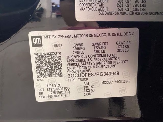 2023 Black Chevrolet Silverado 1500 LT Trail Boss 4X4 Truck