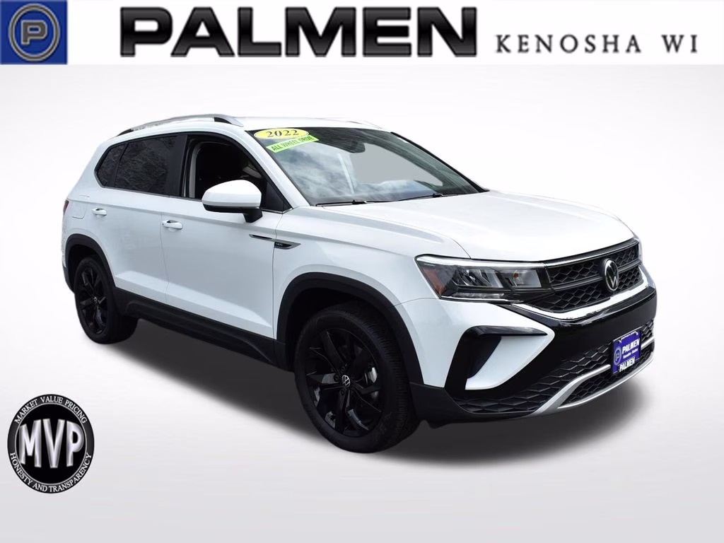 2022 Pure White Volkswagen Taos 1.5T SE AWD SUV
