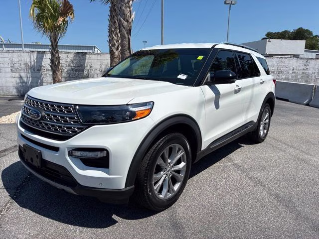 2023 White Metallic Ford Explorer Limited 4X4 SUV