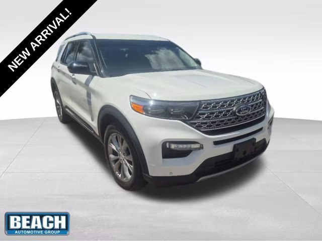 2023 White Metallic Ford Explorer Limited 4X4 SUV