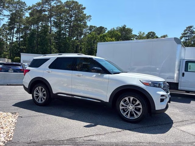 2023 White Metallic Ford Explorer Limited 4X4 SUV
