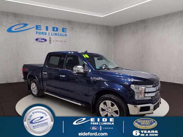 2018 Blue Jeans Metallic Ford F-150 Lariat 4X4 Truck