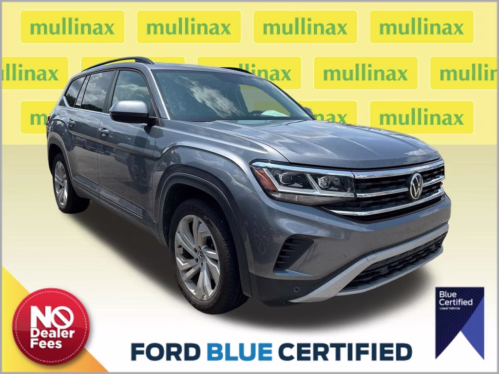 2022 Platinum Gray Metallic Volkswagen Atlas 3.6L V6 SE w/Technology FWD SUV