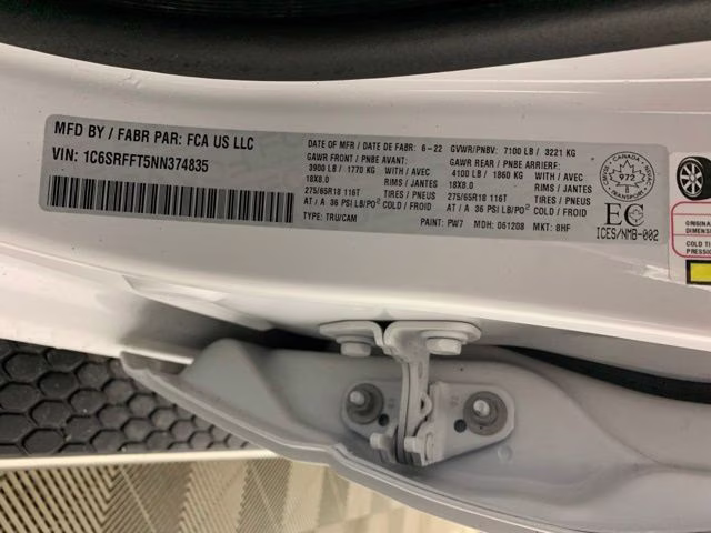 2022 Bright White Clearcoat Ram 1500 Big Horn 4X4 Truck