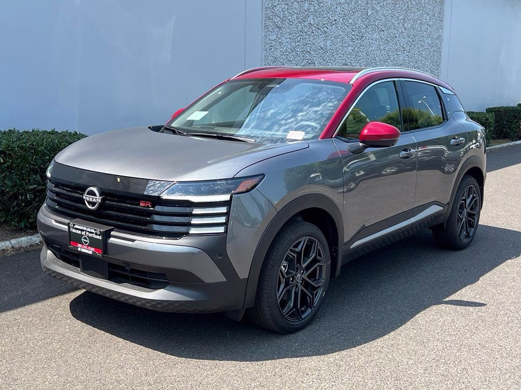 2026 Gun Metallic/Scarlet Ember Tintcoat Nissan Kicks SR AWD SUV