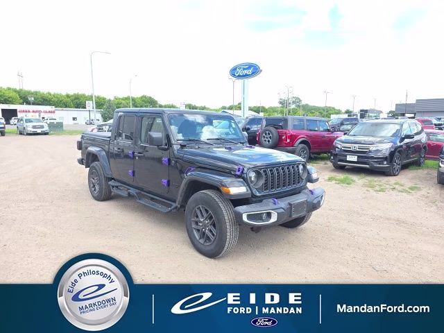 2024 Black Clearcoat Jeep Gladiator Sport S 4X4 Truck