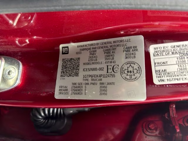 2023 Volcanic Red GMC Canyon Denali 4X4 Truck