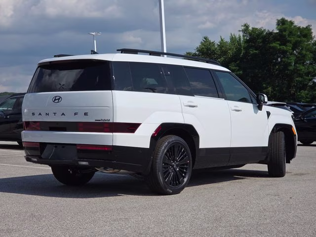 2026 Serenity White Hyundai Santa Fe Hybrid Calligraphy AWD SUV