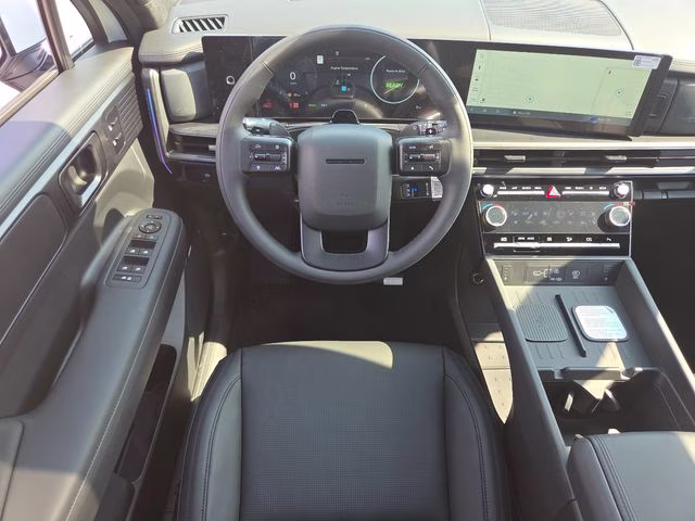 2026 Serenity White Hyundai Santa Fe Hybrid Calligraphy AWD SUV