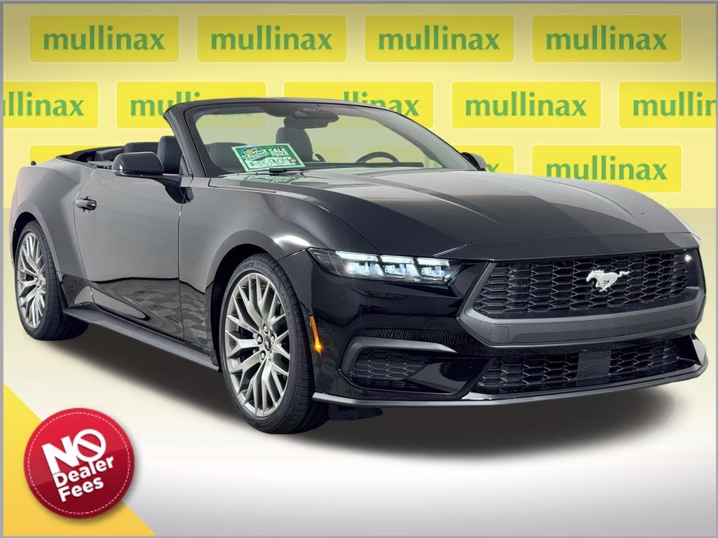 2026 Shadow Black Ford Mustang EcoBoost Premium RWD Convertible