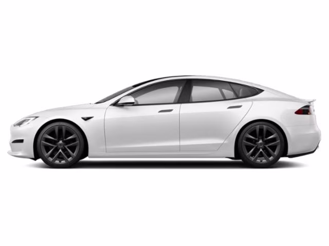 2021 White Tesla Model S Plaid AWD Hatchback