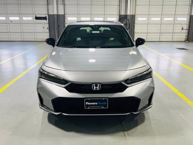 2026 Solar Silver Metallic Honda Civic Hybrid Sport Touring FWD Hatchback