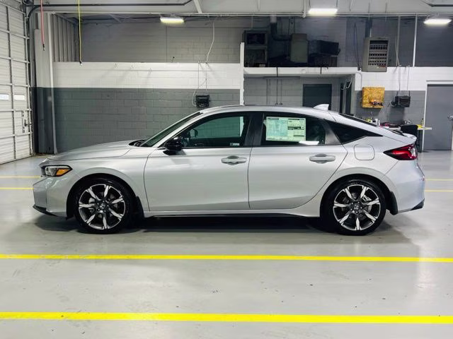 2026 Solar Silver Metallic Honda Civic Hybrid Sport Touring FWD Hatchback