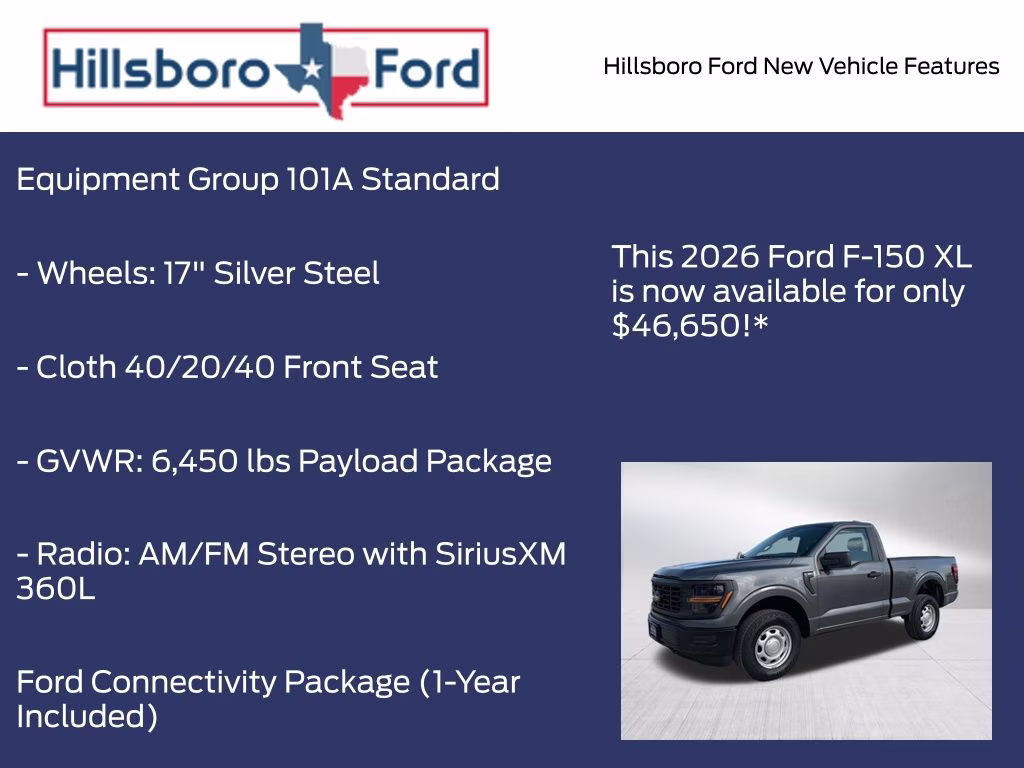 2026 Carbonized Gray Metallic Ford F-150 XL 4X4 Truck