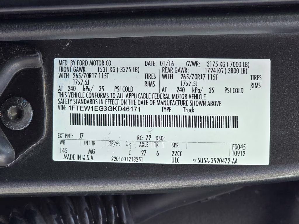 2016 Magnetic Metallic Ford F-150 XLT 4X4 Truck