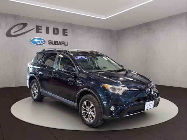 2018 Galactic Aqua Mica Toyota RAV4 Hybrid XLE AWD SUV