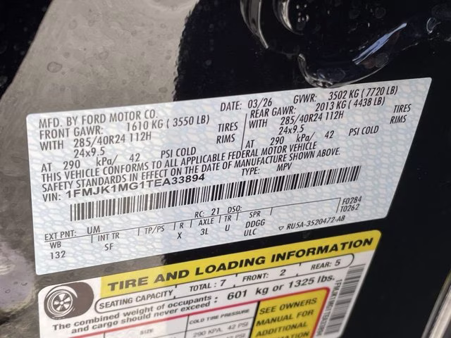 2026 Agate Black Metallic Ford Expedition Max Platinum 4X4 SUV