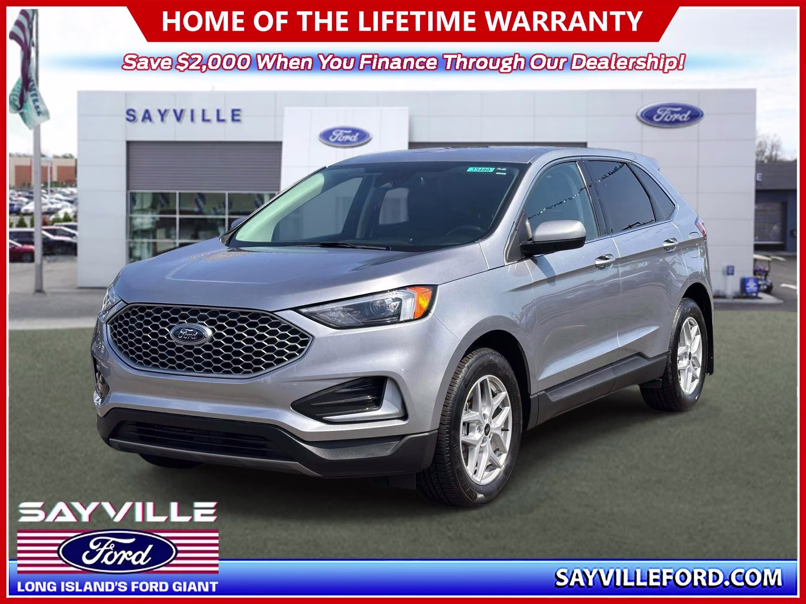 2023 Iconic Silver Metallic Ford Edge SEL AWD AWD SUV