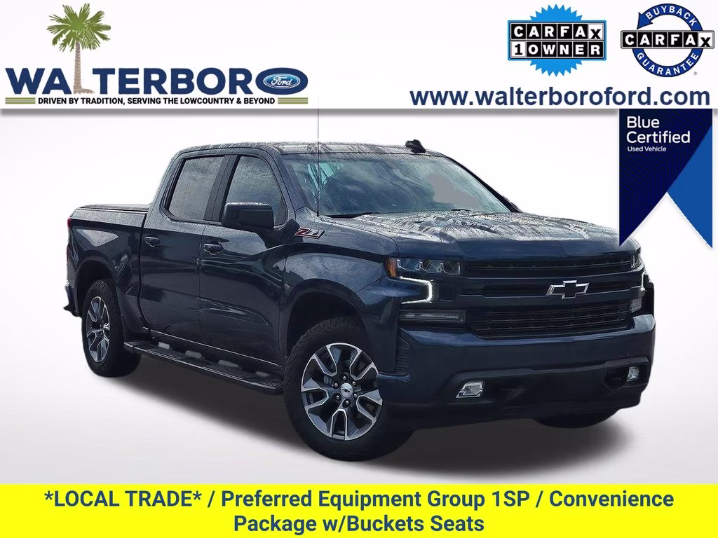 2021 Northsky Blue Metallic Chevrolet Silverado 1500 RST 4X4 Truck