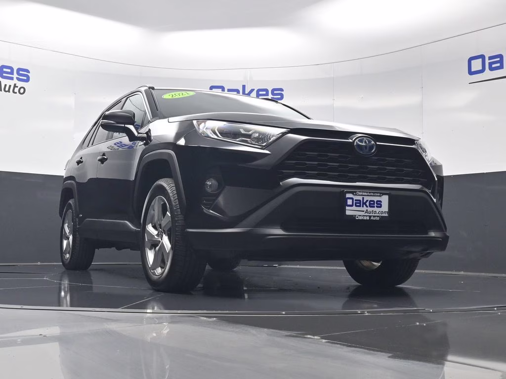 2021 Midnight Black Metallic Toyota RAV4 Hybrid XLE Premium AWD SUV