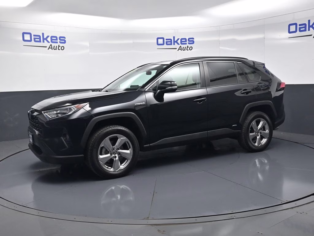 2021 Midnight Black Metallic Toyota RAV4 Hybrid XLE Premium AWD SUV