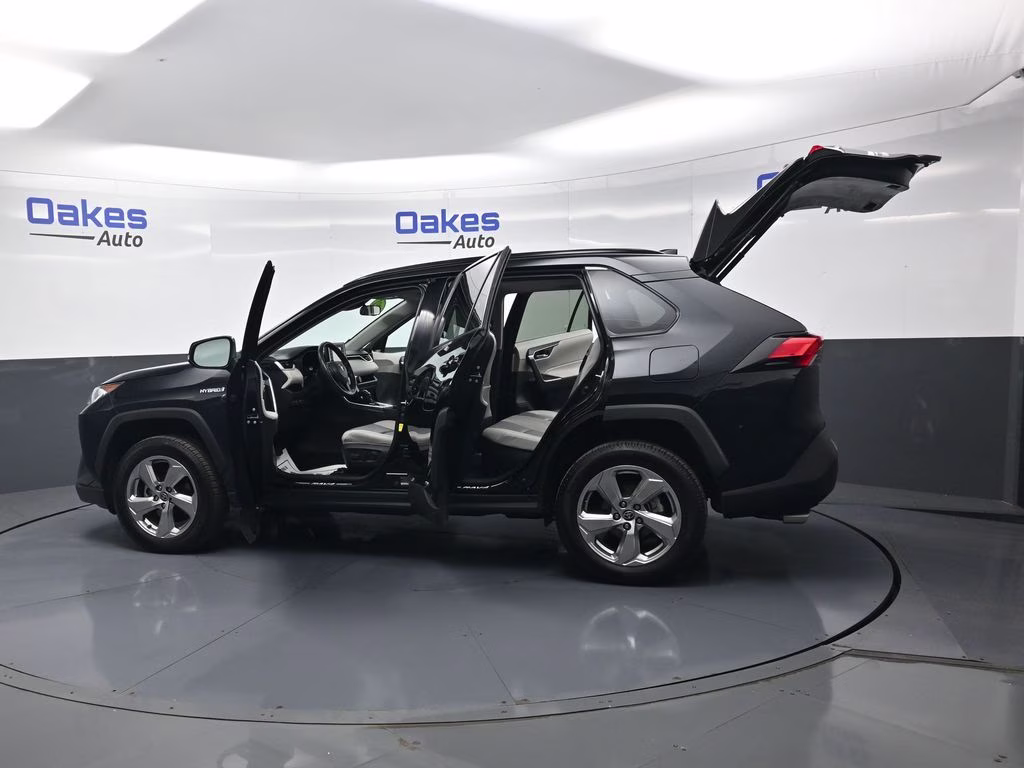 2021 Midnight Black Metallic Toyota RAV4 Hybrid XLE Premium AWD SUV