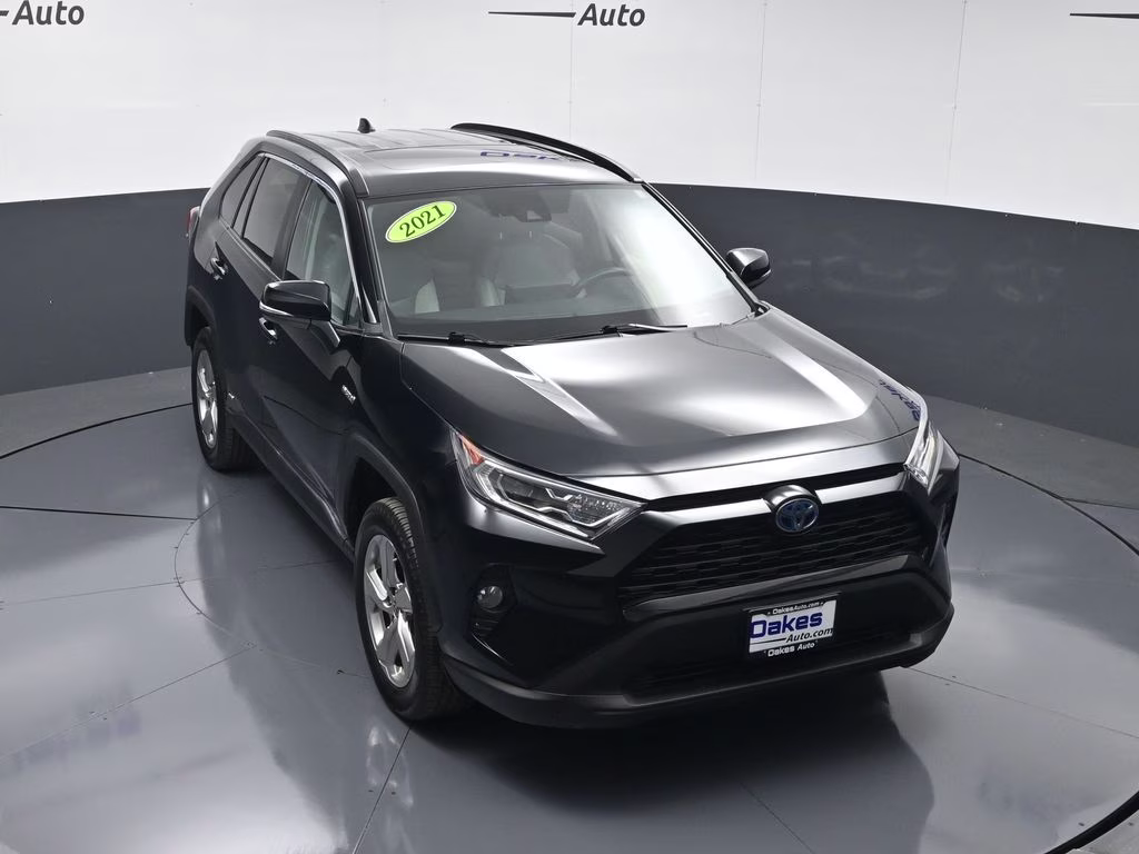 2021 Midnight Black Metallic Toyota RAV4 Hybrid XLE Premium AWD SUV