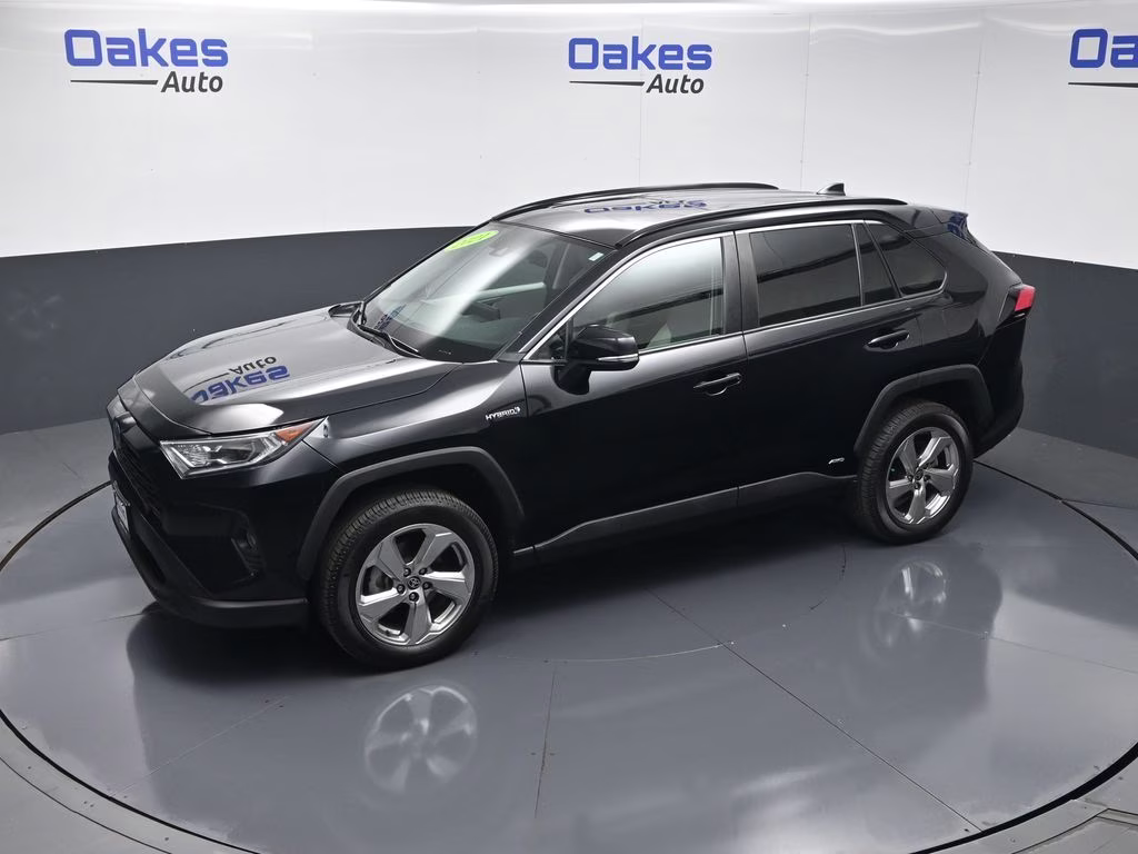 2021 Midnight Black Metallic Toyota RAV4 Hybrid XLE Premium AWD SUV