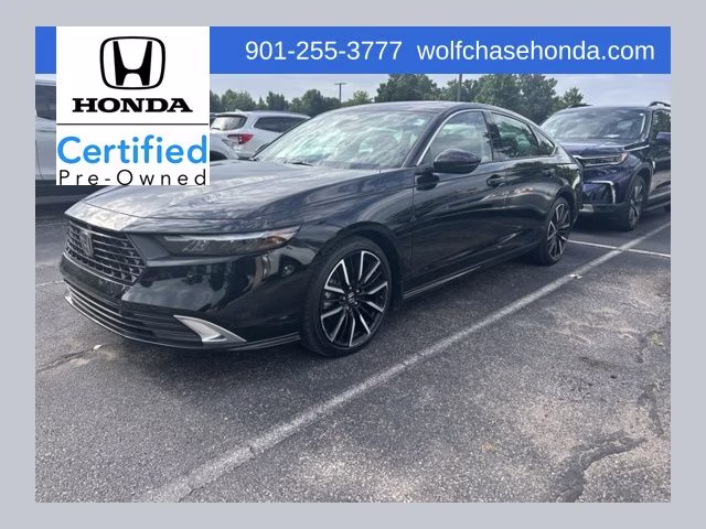 2024 Crystal Black Pearl Honda Accord Hybrid Touring FWD Sedan
